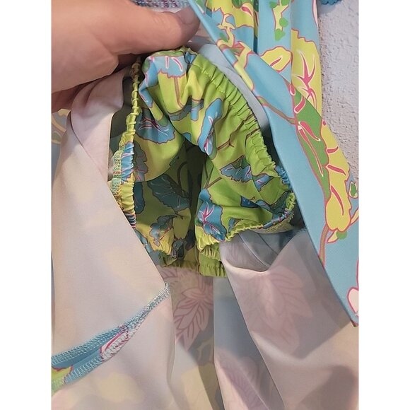 Gretchen Scott Aqua Blue Mystic Garden Floral Tassel Halter Tank Top‎ Size Small - Picture 7 of 7